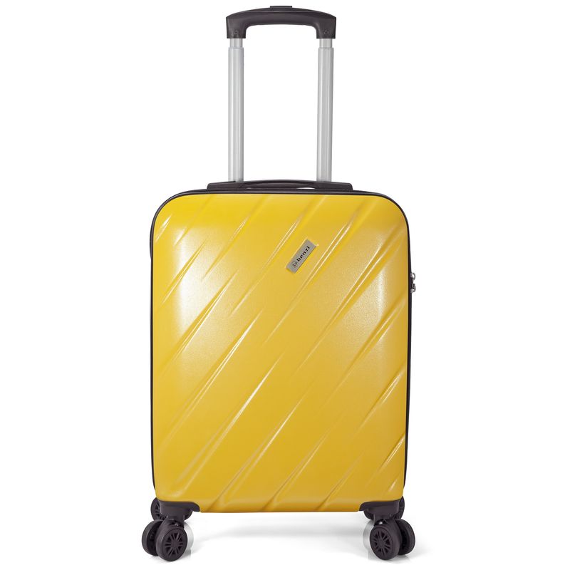 Sport si Outdoor - Articole de voiaj - Trolere - Set 3 trolere Benzi BZ 5787, ABS, cifru TSA, 4 roti duble, galben - Infinity.ro