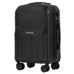 Sport si Outdoor - Articole de voiaj - Trolere - Troler Cabina, Wings, PDT01, ABS, 4 Roti Duble, 55.5 cm, Negru - Infinity.ro