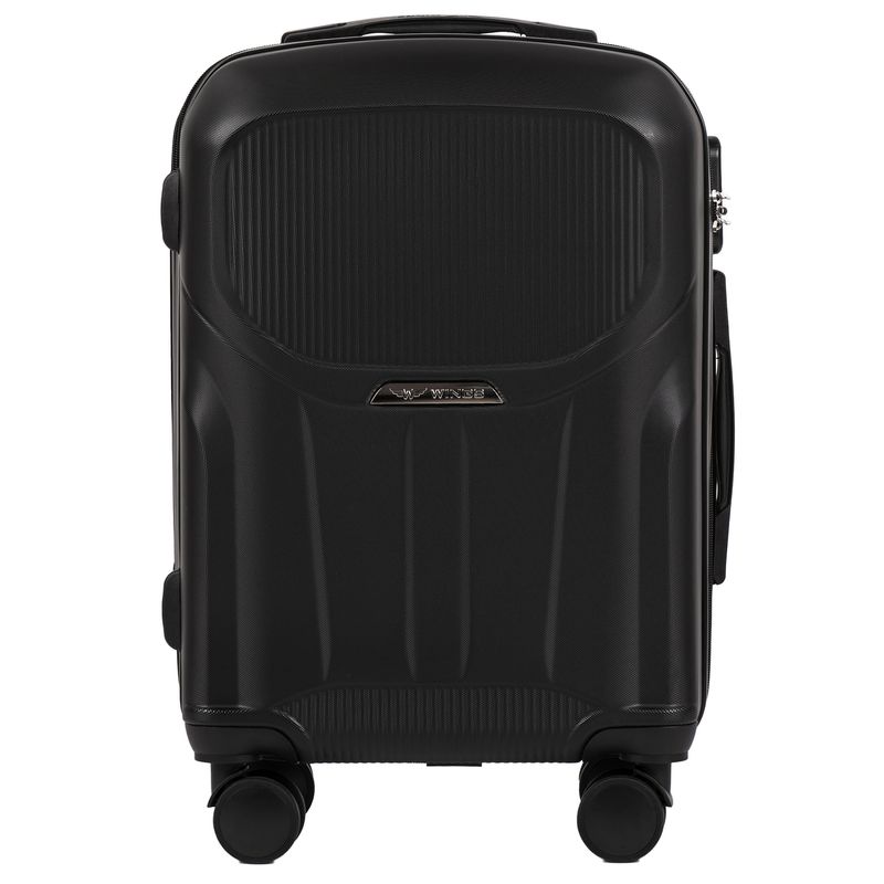 Sport si Outdoor - Articole de voiaj - Trolere - Troler Cabina, Wings, PDT01, ABS, 4 Roti Duble, 55.5 cm, Negru - Infinity.ro