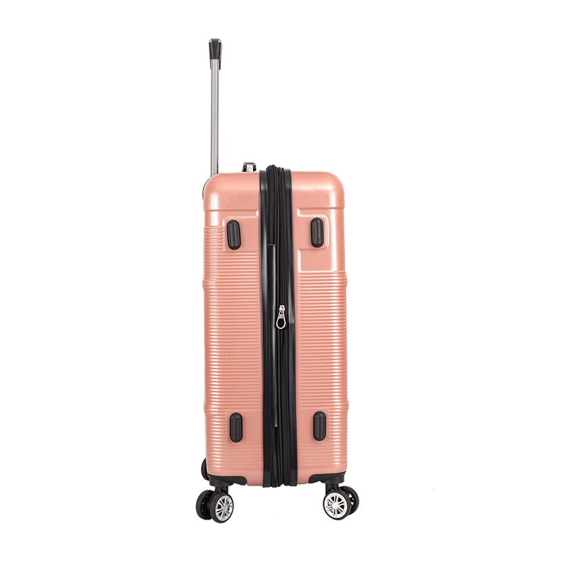 Sport si Outdoor - Articole de voiaj - Trolere - Set 3 trolere Lee Cooper LC32203, policarbonat, 4 roti duble, cifru, rose - Infinity.ro