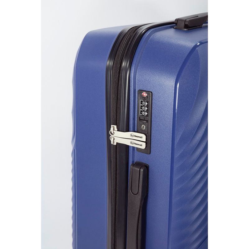 Sport si Outdoor - Articole de voiaj - Trolere - Troler mare Benzi BZ 5755, polipropilena, cifru TSA, 4 roti duble, 76 cm, albastru - Infinity.ro