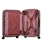 Sport si Outdoor - Articole de voiaj - Trolere - Troler Mare Extensibil Snowball SW31403, Policarbonat, 4 Roti Duble, Cifru TSA, 77 cm, Grena - Infinity.ro