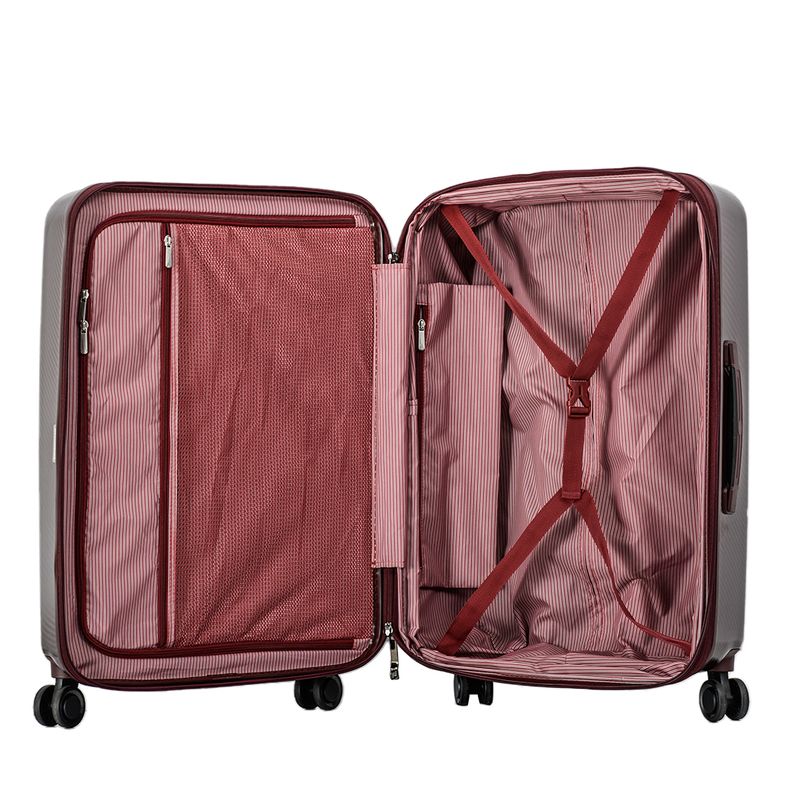 Sport si Outdoor - Articole de voiaj - Trolere - Troler Mare Extensibil Snowball SW31403, Policarbonat, 4 Roti Duble, Cifru TSA, 77 cm, Grena - Infinity.ro