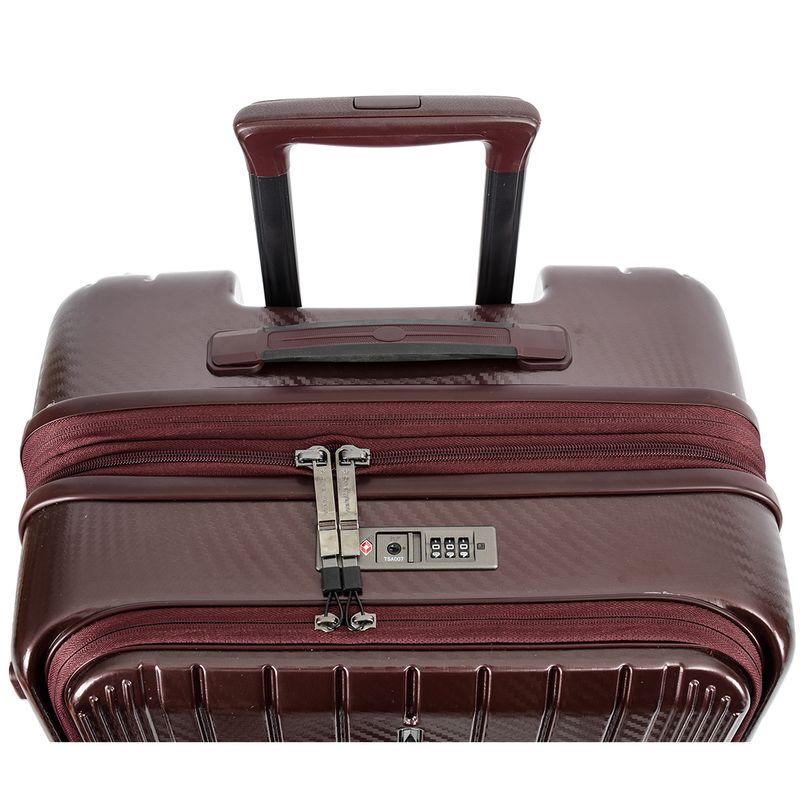 Sport si Outdoor - Articole de voiaj - Trolere - Troler Mare Extensibil Snowball SW31403, Policarbonat, 4 Roti Duble, Cifru TSA, 77 cm, Grena - Infinity.ro