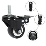 Casa si Gradina - Constructii - Depozitare, transport si protectie - Accesorii echipamente pentru transport si ridicat - Roti pivotante cu frane, 12 buc., 50 mm - Infinity.ro