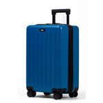 Sport si Outdoor - Articole de voiaj - Trolere - Troler Mic De Cabina Extensibil, Rowex Stripe, Policarbonat, 52 x 34 x 23 cm, Cifru TSA, Albastru - Infinity.ro