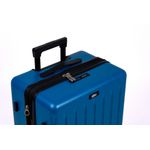 Sport si Outdoor - Articole de voiaj - Trolere - Troler Mic De Cabina Extensibil, Rowex Stripe, Policarbonat, 52 x 34 x 23 cm, Cifru TSA, Albastru - Infinity.ro