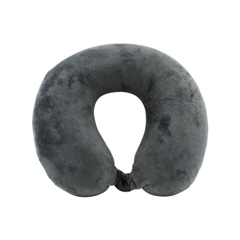 Sport si Outdoor - Articole de voiaj - Accesorii articole de voiaj - Perna de calatorie, pentru adulti, culoare gri, din spuma cu memorie, 30 cm - Infinity.ro