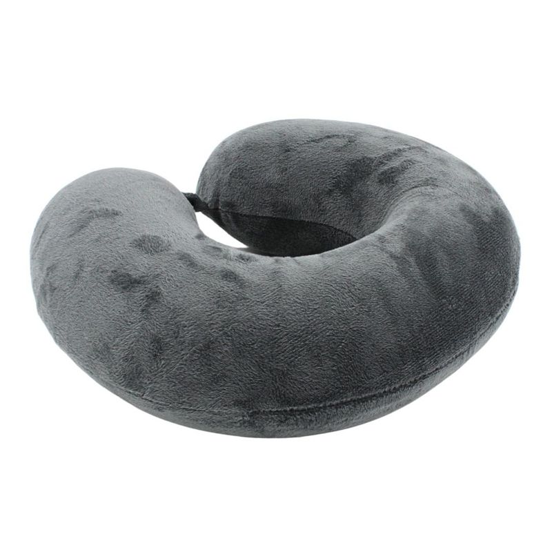 Sport si Outdoor - Articole de voiaj - Accesorii articole de voiaj - Perna de calatorie, pentru adulti, culoare gri, din spuma cu memorie, 30 cm - Infinity.ro