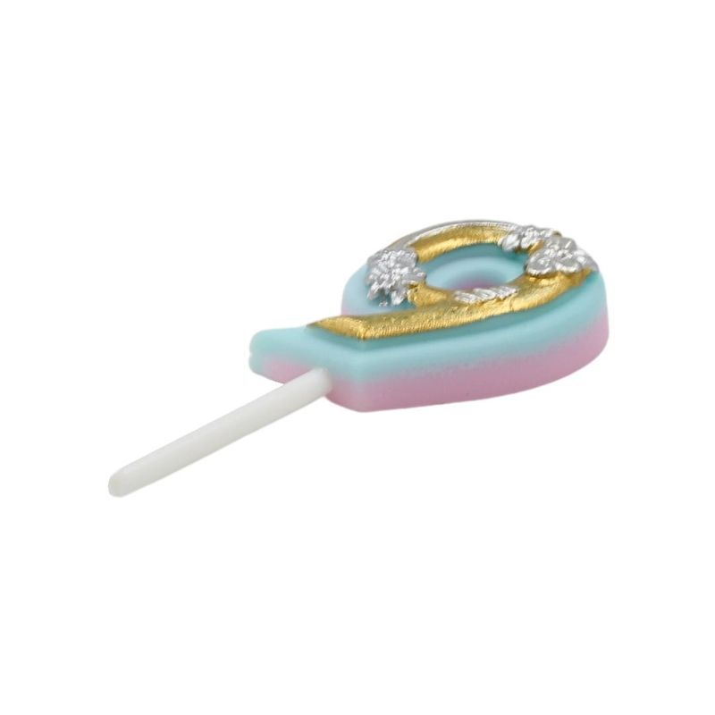 Casa si Gradina - Decoratiuni - Aromaterapie si lumanari - Lumanari si candele - Lumanare aniversara pentru tort, Giftdesign, cifra 9, colectia Flower, 4.5 cm - Infinity.ro