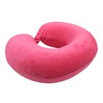 Sport si Outdoor - Articole de voiaj - Accesorii articole de voiaj - Perna de calatorie, pentru adulti, culoare roz, din spuma cu memorie, 30 cm - Infinity.ro
