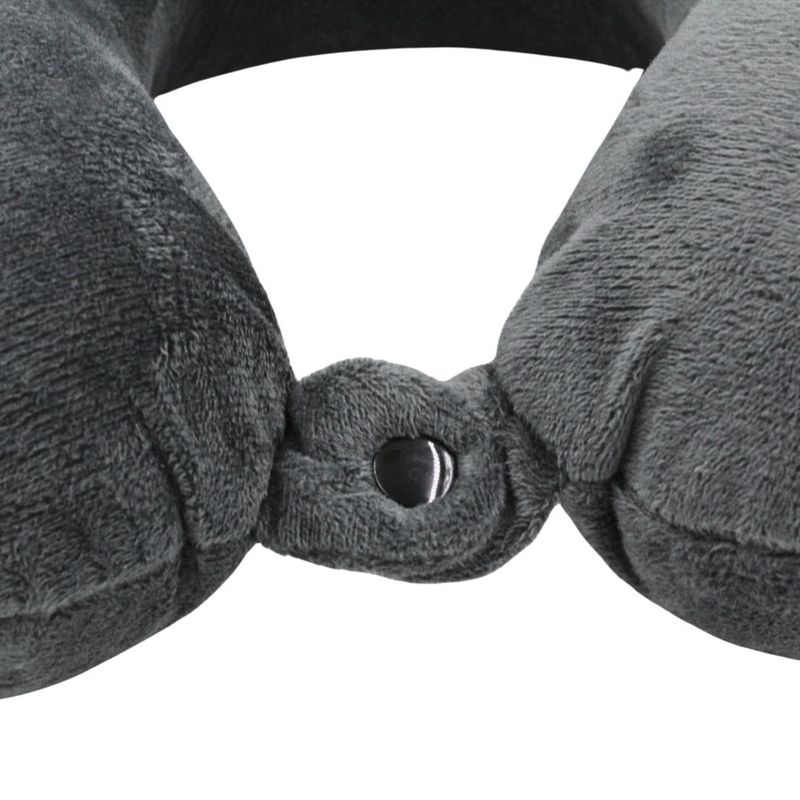 Sport si Outdoor - Articole de voiaj - Accesorii articole de voiaj - Perna de calatorie, pentru adulti, culoare gri, din spuma cu memorie, 30 cm - Infinity.ro