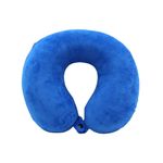 Sport si Outdoor - Articole de voiaj - Accesorii articole de voiaj - Perna de calatorie, pentru adulti, culoare albastru, din spuma cu memorie, 30 cm - Infinity.ro