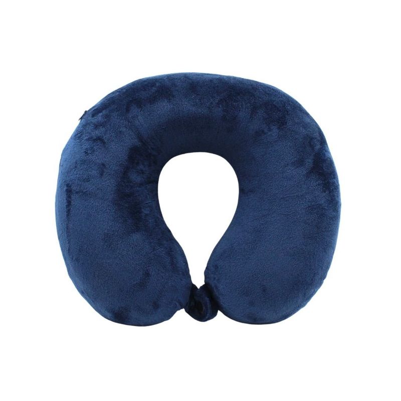 Sport si Outdoor - Articole de voiaj - Accesorii articole de voiaj - Perna de calatorie, pentru adulti, culoare bleumarin, din spuma cu memorie, 30 cm - Infinity.ro