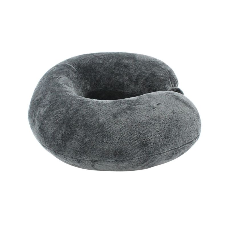 Sport si Outdoor - Articole de voiaj - Accesorii articole de voiaj - Perna de calatorie, pentru adulti, culoare gri, din spuma cu memorie, 30 cm - Infinity.ro