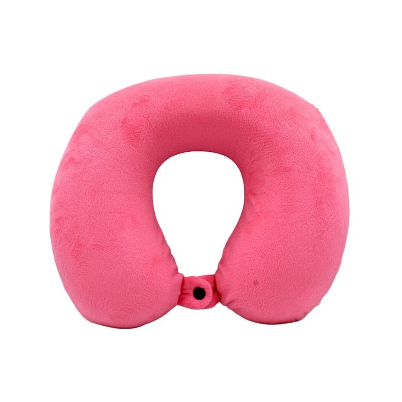 Sport si Outdoor - Articole de voiaj - Accesorii articole de voiaj - Perna de calatorie, pentru adulti, culoare roz, din spuma cu memorie, 30 cm - Infinity.ro