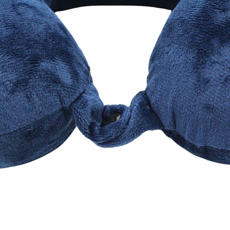 Sport si Outdoor - Articole de voiaj - Accesorii articole de voiaj - Perna de calatorie, pentru adulti, culoare bleumarin, din spuma cu memorie, 30 cm - Infinity.ro