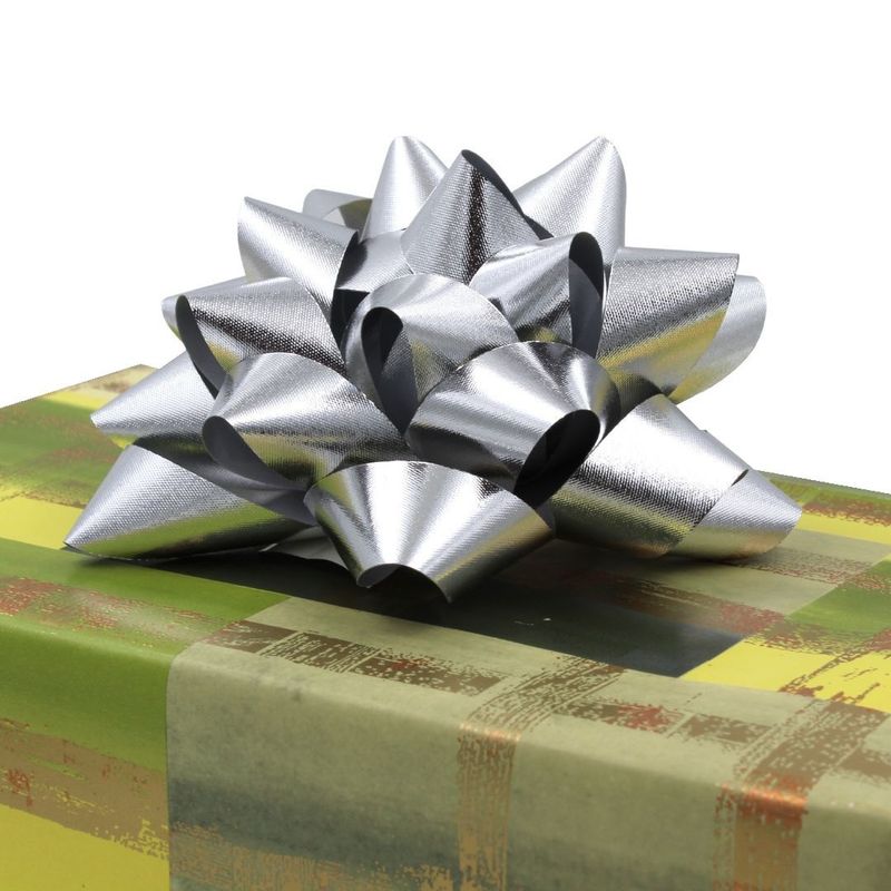 Carti si Birotica - Birotica - Articole ambalare - Set 10 stelute autoadezive, 9 cm, Brizzolari, culoarea argintiu metalizat - Infinity.ro