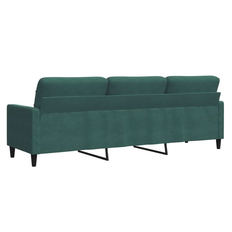 Casa si Gradina - Mobilier - Canapele si coltare - Canapele - Canapea cu 3 locuri, verde inchis, 210 cm, catifea - Infinity.ro