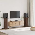 Casa si Gradina - Mobilier - Biblioteci si rafturi - Etajere - Noptiere, 2 buc., maro stejar, 30x30x80 cm, lemn prelucrat - Infinity.ro