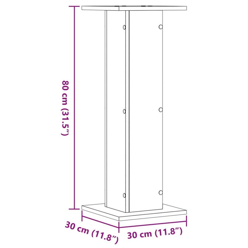 Casa si Gradina - Mobilier - Biblioteci si rafturi - Etajere - Noptiere, 2 buc., maro stejar, 30x30x80 cm, lemn prelucrat - Infinity.ro