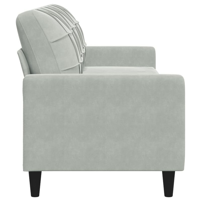Casa si Gradina - Mobilier - Canapele si coltare - Canapele - Canapea cu 3 locuri, gri deschis, 210 cm, material catifea - Infinity.ro