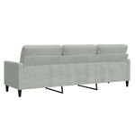 Casa si Gradina - Mobilier - Canapele si coltare - Canapele - Canapea cu 3 locuri, gri deschis, 210 cm, material catifea - Infinity.ro