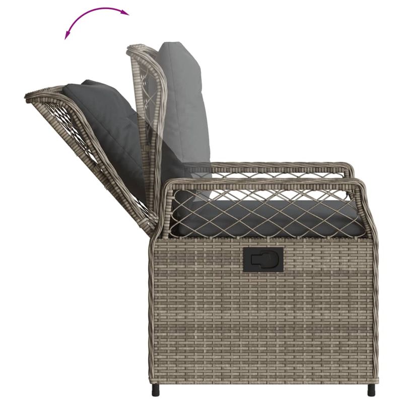 Casa si Gradina - Gradina si terasa - Mobilier exterior - Seturi mobila gradina - Set mobilier gradina cu perne, 9 piese, gri, poliratan - Infinity.ro