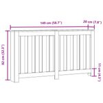 Casa si Gradina - Termice - Calorifere si accesorii - Accesorii calorifere - Masca pentru calorifer stejar maro 149x20x82 cm lemn prelucrat, design lamele verticale - Infinity.ro