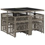 Casa si Gradina - Gradina si terasa - Mobilier exterior - Seturi mobila gradina - Set mobilier gradina cu perne, 9 piese, gri, poliratan - Infinity.ro