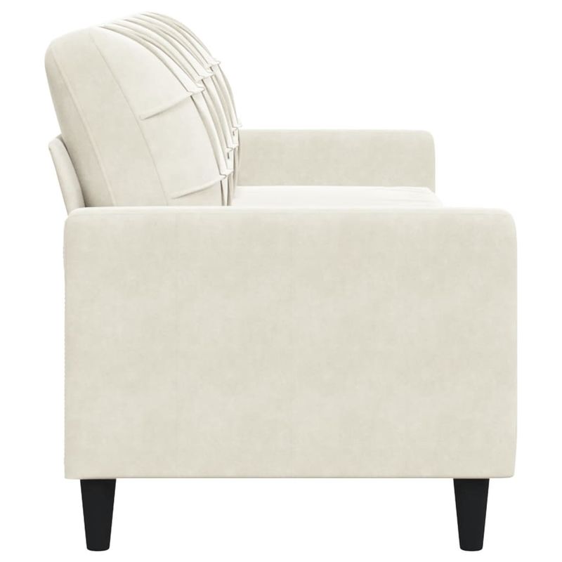 Casa si Gradina - Mobilier - Canapele si coltare - Canapele - Canapea cu 3 locuri, crem, 210 cm, material catifea - Infinity.ro