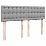 Casa si Gradina - Mobilier - Paturi si accesorii - Paturi - Pat continental cu saltea, gri deschis, 160x200 cm, textil - Infinity.ro