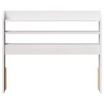 Casa si Gradina - Mobilier - Paturi si accesorii - Accesorii paturi - Tablie de pat cu rafturi, alb, 90 cm, lemn masiv de pin, mărime 100x16x82 cm - Infinity.ro