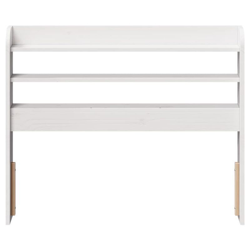 Casa si Gradina - Mobilier - Paturi si accesorii - Accesorii paturi - Tablie de pat cu rafturi, alb, 90 cm, lemn masiv de pin, mărime 100x16x82 cm - Infinity.ro