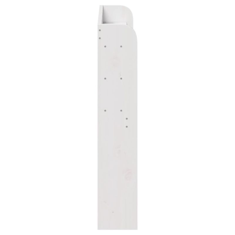 Casa si Gradina - Mobilier - Paturi si accesorii - Accesorii paturi - Tablie de pat cu rafturi, alb, 90 cm, lemn masiv de pin, mărime 100x16x82 cm - Infinity.ro