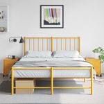 Casa si Gradina - Mobilier - Comode si corpuri - Noptiere - Noptiere, 2 buc., galben mustar, 36x39x43,5 cm, otel - Infinity.ro