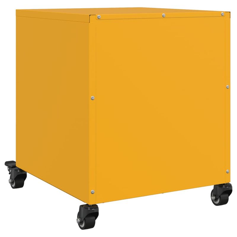Casa si Gradina - Mobilier - Comode si corpuri - Noptiere - Noptiere, 2 buc., galben mustar, 36x39x43,5 cm, otel - Infinity.ro