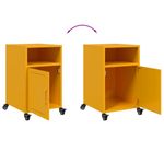 Casa si Gradina - Mobilier - Comode si corpuri - Noptiere - Noptiera, galben mustar, 36x39x59 cm, otel - Infinity.ro