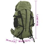 Sport si Outdoor - Articole de voiaj - Rucsacuri - Rucsac de drumetie, verde kaki, 80 L, tesatura oxford - Infinity.ro