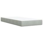 Casa si Gradina - Mobilier - Paturi si accesorii - Paturi - Pat box spring cu saltea, gri deschis, 90x200 cm, catifea - Infinity.ro