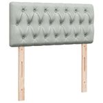 Casa si Gradina - Mobilier - Paturi si accesorii - Paturi - Pat box spring cu saltea, gri deschis, 90x200 cm, catifea - Infinity.ro