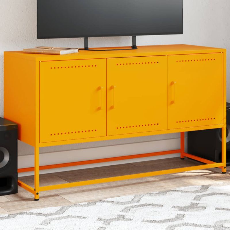 Casa si Gradina - Mobilier - Comode si corpuri - Comode - Dulap TV, galben mustar, 100,5x39x60,5 cm, otel - Infinity.ro