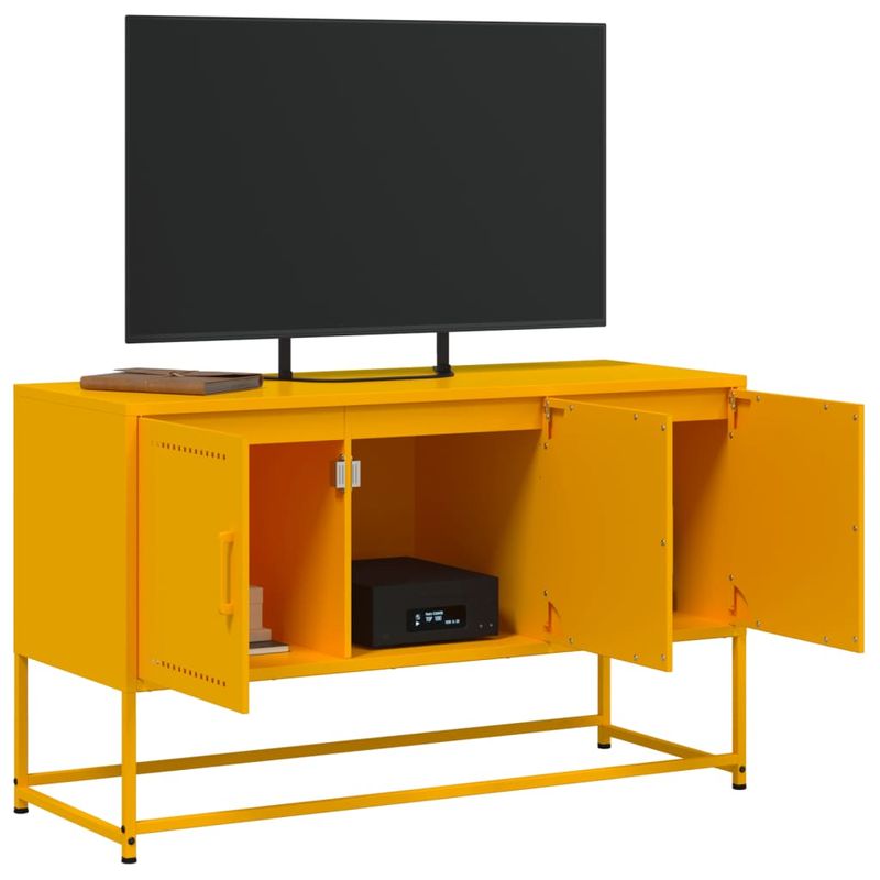 Casa si Gradina - Mobilier - Comode si corpuri - Comode - Dulap TV, galben mustar, 100,5x39x60,5 cm, otel - Infinity.ro