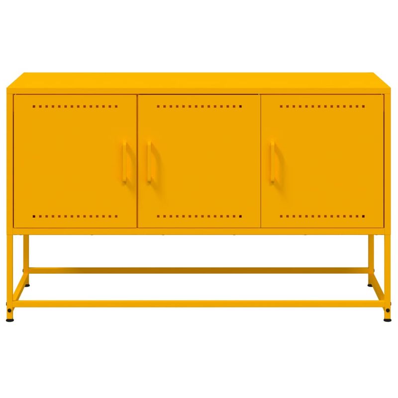 Casa si Gradina - Mobilier - Comode si corpuri - Comode - Dulap TV, galben mustar, 100,5x39x60,5 cm, otel - Infinity.ro