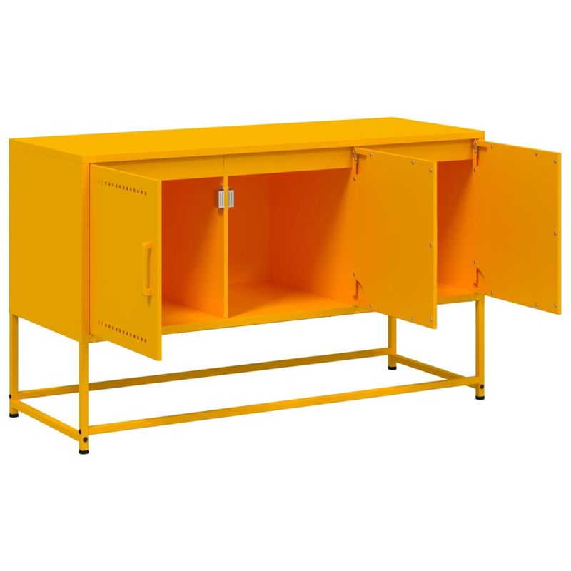 Casa si Gradina - Mobilier - Comode si corpuri - Comode - Dulap TV, galben mustar, 100,5x39x60,5 cm, otel - Infinity.ro