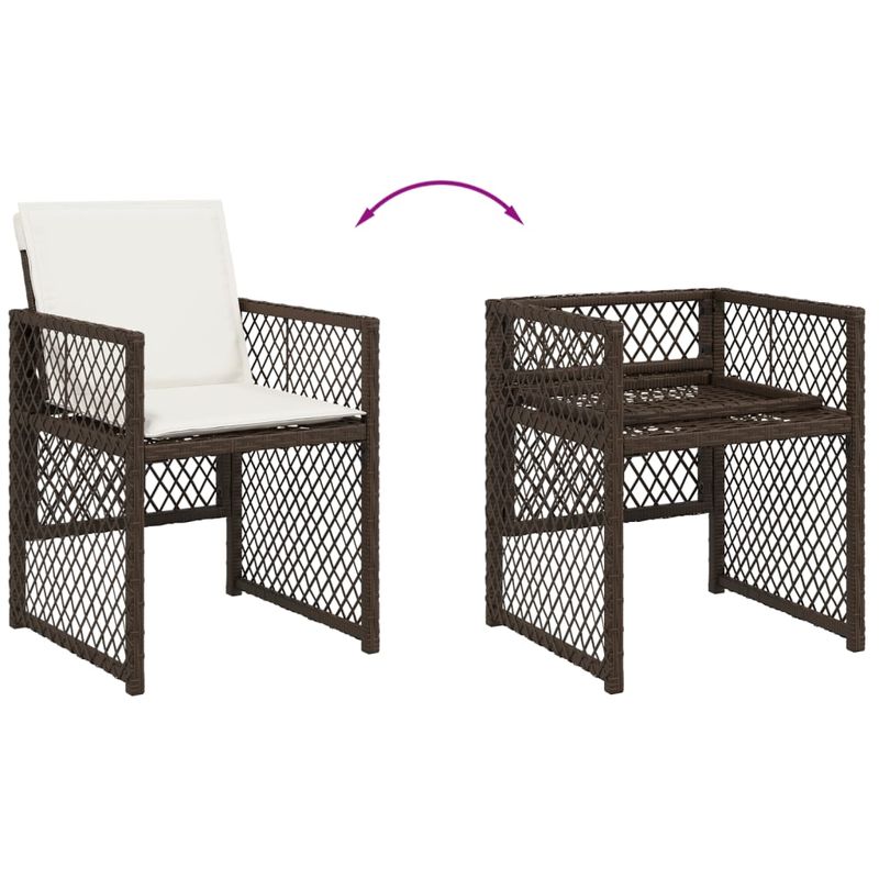 Casa si Gradina - Gradina si terasa - Mobilier exterior - Seturi mobila gradina - Set mobilier de gradina cu perne, 15 piese, maro, poliratan - Infinity.ro