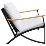 Casa si Gradina - Gradina si terasa - Mobilier exterior - Bancute de gradina - Banca de gradina cu perne, negru, 120 cm, otel - Infinity.ro