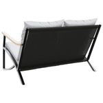 Casa si Gradina - Gradina si terasa - Mobilier exterior - Bancute de gradina - Banca de gradina cu perne, negru, 120 cm, otel - Infinity.ro
