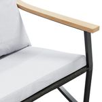 Casa si Gradina - Gradina si terasa - Mobilier exterior - Bancute de gradina - Banca de gradina cu perne, negru, 120 cm, otel - Infinity.ro