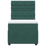 Casa si Gradina - Mobilier - Paturi si accesorii - Paturi - Pat continental cu saltea, verde inchis, 80x200 cm, catifea - Infinity.ro